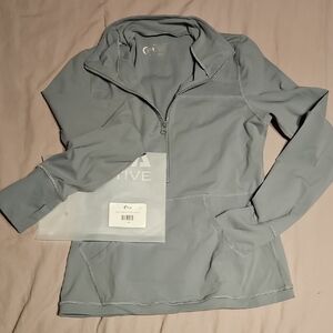ZYIA Gray Half-Zip Pullover
